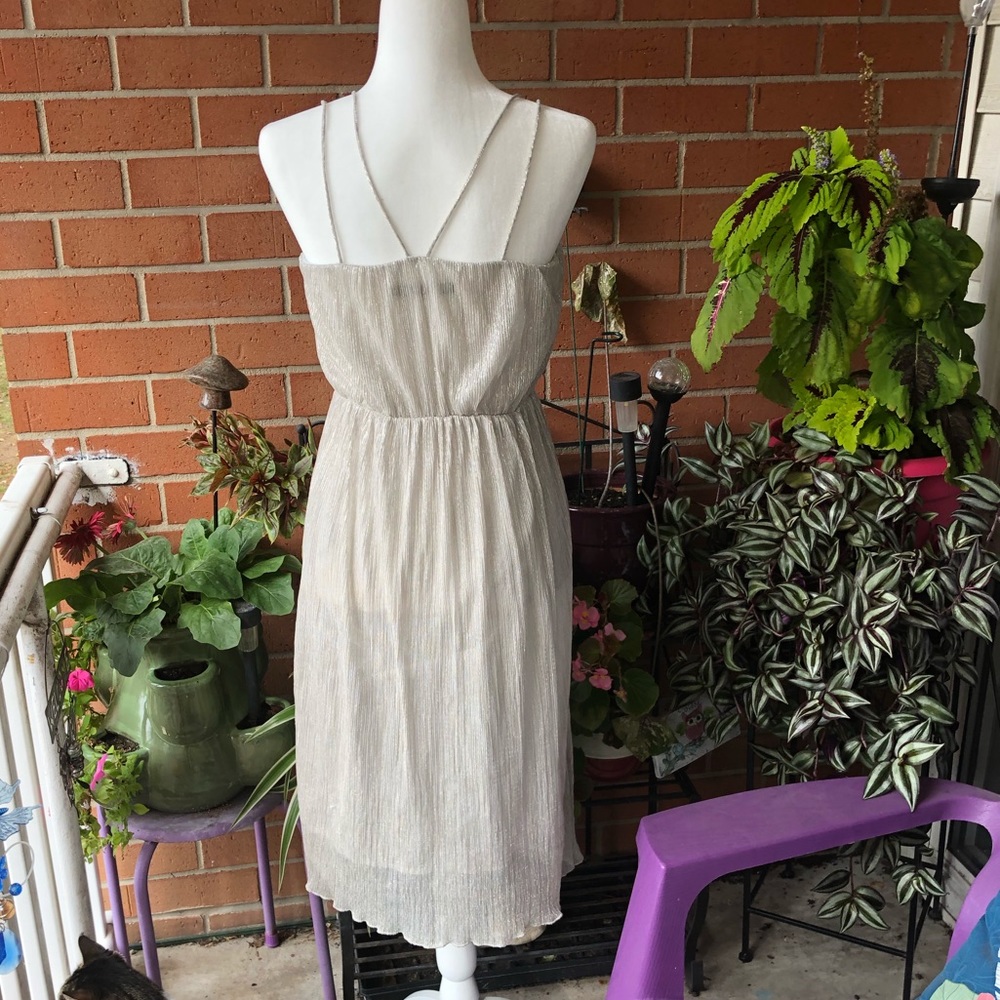 Zara Basic Collection Silver Party Dress - image 3